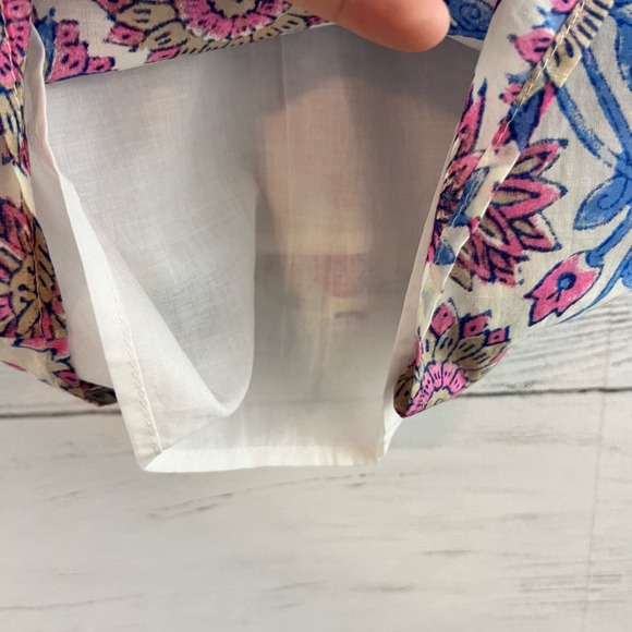 J. Crew Floral V Neck Cap Sleeve Top Size S - Picture 7 of 11